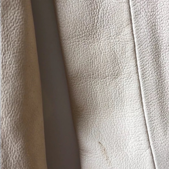 New True Religion Women Leather Shirt Western Long Sleeve Small Beige Distress - Picture 7 of 12